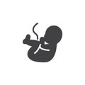 Embryo, baby vector icon