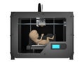 Embryo in 3d printer 3d rendering