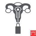 Embryo transfer glyph icon