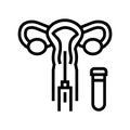 embryo transfer line icon vector illustration