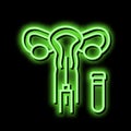 embryo transfer neon glow icon illustration