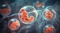 Embryonic stem cells. Generative AI Royalty Free Stock Photo