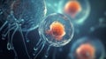 Embryonic stem cells. Generative AI Royalty Free Stock Photo