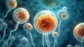 Embryonic stem cells. Generative AI Royalty Free Stock Photo