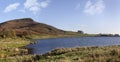 Embsay reservoir and Embsay Crag Royalty Free Stock Photo