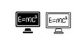 Emc2 vector icon which can easily modify or edit