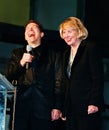Michael Feinstein and Liz Smith at Madame Tussauds Wax Museum Opening