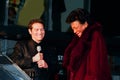 Michael Feinstein and Maya Angelou at Madame Tussauds