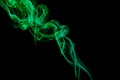 Emerald Abstract smoke from aromatic sticks.