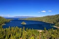 Emerald Bay at Lake Tahoe with Fannette Island, California, USA Royalty Free Stock Photo