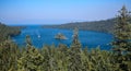 Emerald Bay, Lake Tahoe. Rocks, calm California overview Royalty Free Stock Photo