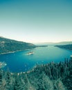Emerald Bay Lake Tahoe Vintage Royalty Free Stock Photo