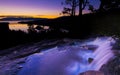 Emerald Bay Sunrise Waterfall Royalty Free Stock Photo