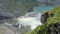 Pasterze Glacier Lake at Grossglockner high alpine road in Austriahe Tauern, Austria. Royalty Free Stock Photo