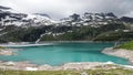Emerald blue Weissee lake in National Park Hohe Tauern Austria Royalty Free Stock Photo
