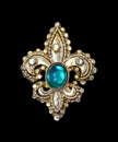 Emerald Brooch