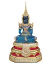 Emerald Buddha body blue on White background. Royalty Free Stock Photo