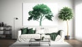 Emerald Canopy - A Minimalist Green Tree Logo, Made with Generative AI