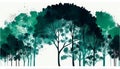 Emerald Canopy: A Minimalistic Depiction of Nature\'s Majesty, Made with Generative AI