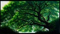 Emerald Canopy: A Realistic 3D Depiction of a Lush Green Tree, Made with Generative AI