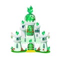 Emerald princess castle with green crystals