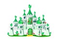 Emerald princess castle with green crystals