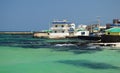 Emerald color ocean in Jeju Island, South Korea Royalty Free Stock Photo