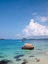 Emerald color sea in Ko Kham island Royalty Free Stock Photo