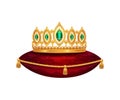 Emerald Crown Pillow Composition