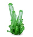 Emerald crystals. Isolated. Contains clipping path