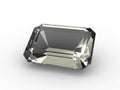 Emerald cut diamond zirconium Royalty Free Stock Photo