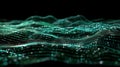 Emerald Data Stream: Abstract Tech Visualization, Modern Background, Digital Landscape Royalty Free Stock Photo