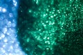 Emerald defocused lights bokeh background