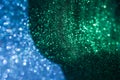 Emerald defocused lights bokeh background