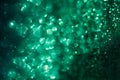 Emerald defocused lights bokeh background