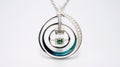 Emerald Diamond Pendant Necklace With Hector Guimard-inspired Design