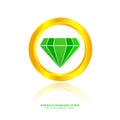 Emerald diamond stone