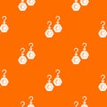 Emerald earrings pattern vector orange