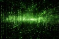 Emerald emanation: matrix code wallpaper in green, generative AI