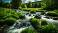 Emerald Flow - Summer Stream in the Countryside Royalty Free Stock Photo