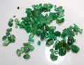 Green Swat Emerald Natural Mineral Gemstones Royalty Free Stock Photo