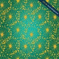 Emerald and golden grunge radial pattern. Decorati