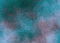 Emerald green blue abstract textured background texture to the pink point with spots of paint. Royalty Free Stock Photo