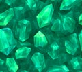 Emerald Green Crystals Seamless Texture Background for Design Projects Royalty Free Stock Photo