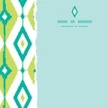 Emerald green ikat diamonds square torn seamless