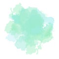 Emerald green, mint, dusty blue sage watercolor vector splash