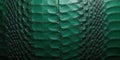 Emerald green reptile skin texture a detailed close-up showing scaled pattern and subtle textural variations. Generative AI Royalty Free Stock Photo