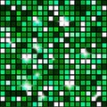 Emerald green seamless mosaic shimmer background. Sparkle glitter backdrop. Disco ball seamless wallpaper Royalty Free Stock Photo