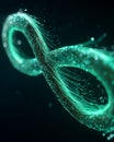 Emerald Infinity Loop Representing Continuous Innovation in Artificial Intelligence Royalty Free Stock Photo