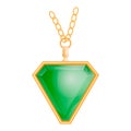 Emerald jewelry mockup, realistic style Royalty Free Stock Photo